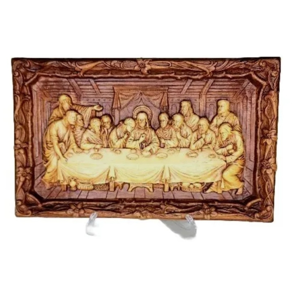 Vintage Last Supper Dinner 3D 15x9 Wall Art